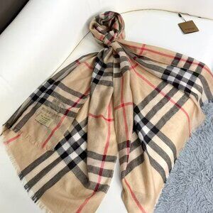 Burberry Check Wool-Silk Scarf